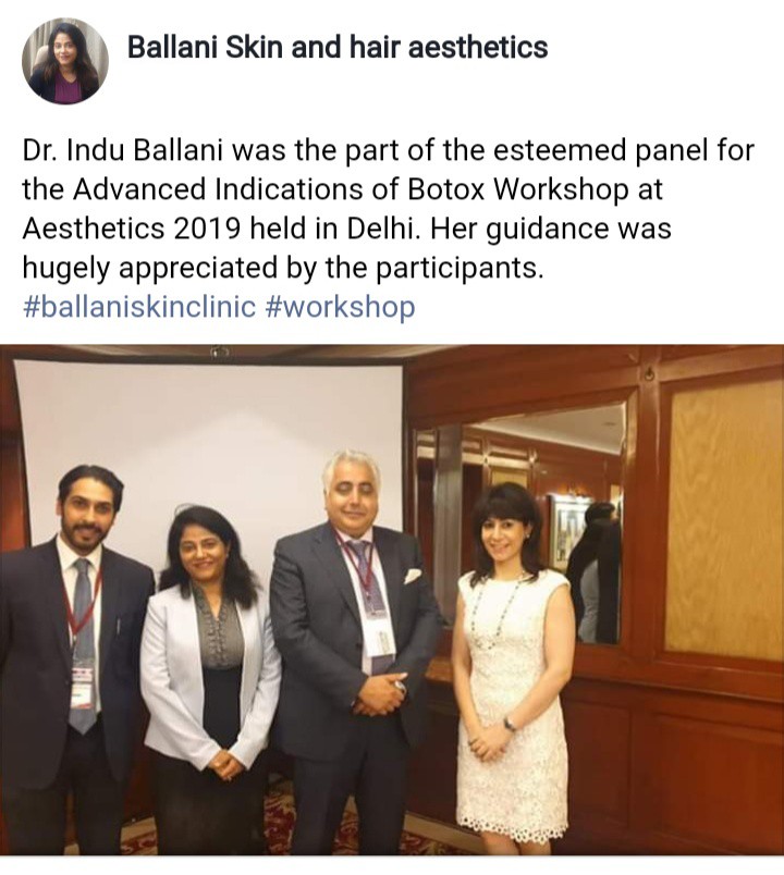 Dr Indu Ballani at Botox Workshop in Delhi
