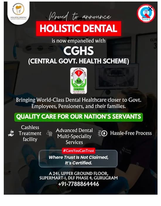 CGHS empanelled dental clinic in DLF phase 4, sector 43, gurugram