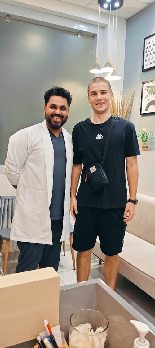 Happy International Dental Patient in Model Town Delhi